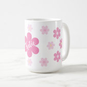 Roze Bloem Glam- Koffiemok (Voorkant rechts)
