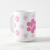 Roze Bloem Glam- Koffiemok (Voorkant links)