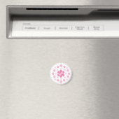 Roze Bloem Glam- Magneet (Insitu (Vaatwasser))