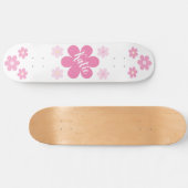 Roze Bloem Glam- Persoonlijk Skateboard (Horizontaal)