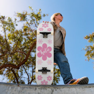Roze Bloem Glam- Persoonlijk Skateboard