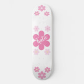 Roze Bloem Glam- Persoonlijk Skateboard (Voorkant)