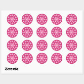 Roze Bloem Glam- Ronde Sticker (Vel)