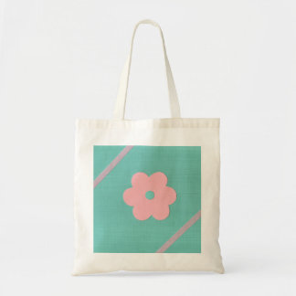 Roze Bloem Glitter Ontwerp Tote Bag