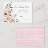 Roze bloem, grienery, raad eens hoeveel Kisses gam Informatiekaartje (Voorkant / Achterkant)