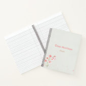 Roze bloem grijs notitieboek (Binnen)