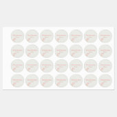 Roze bloem grijze werknemer labels (Vel)