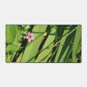 Roze bloem Groen Botanische fotografie Grafisch Bureaumat (Voorkant)