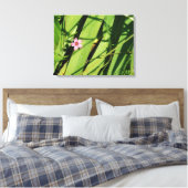 Roze bloem Groen Botanische fotografie Grafisch Canvas Afdruk (Insitu (Slaapkamer))