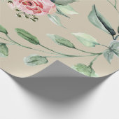 Roze Bloem & Groen Cadeaupapier (Hoek)