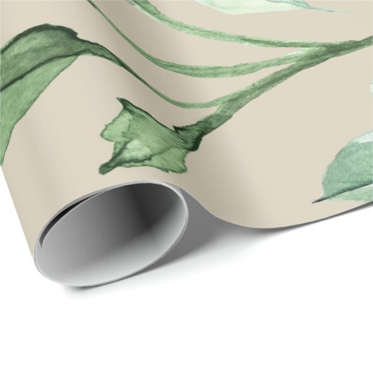 Roze Bloem & Groen Cadeaupapier (Rol Hoek)