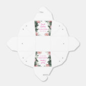  roze bloem groene eucalyptus 16e verjaardag bedankdoosjes (Uitgevouwen)