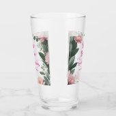 roze bloem groene eucalyptus 16e verjaardag glas (Links)