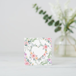 Roze Bloem Hart Omhulselkaart Informatiekaartje