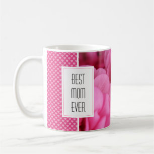 Roze Bloem & Harten Beste Mam Ooit Koffiemok