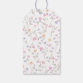 Roze Bloem Het is een Meisje Baby shower Cadeaulabel (Achterkant)