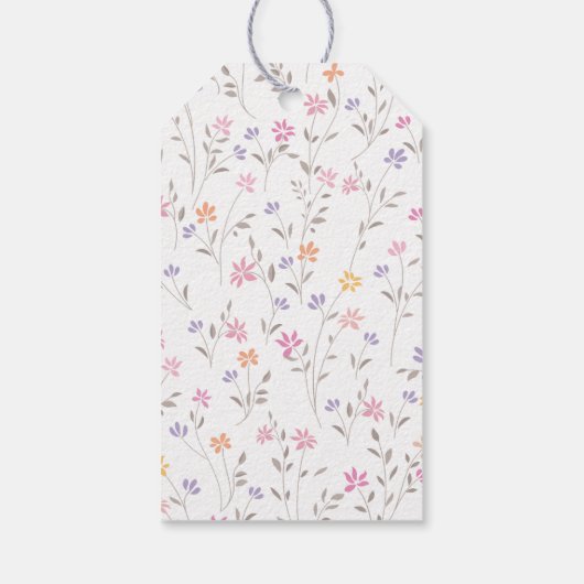 Roze Bloem Het is een Meisje Baby shower Cadeaulabel (Achterkant)