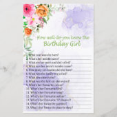 Roze Bloem Hoe goed ken je het verjaardagsmeisje? (Voorkant)