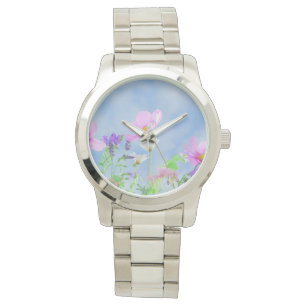 roze bloem horloge