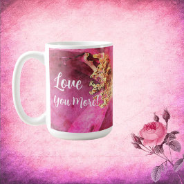 Roze Bloem Houdt Meer Van Jou Koffiemok