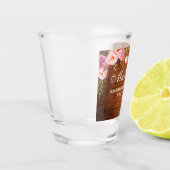 Roze Bloem Houten Bachelorette Feest Shot Glas (Links)