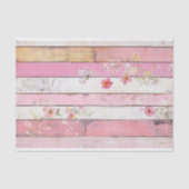 Roze Bloem Houten Plank Decoupage Papier (Voorkant)