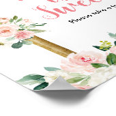 Roze Bloem Iets Roemtsj Mooi Liefde is Zoet Poster (Hoek)