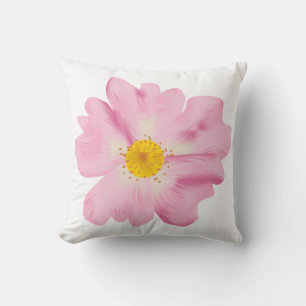 Roze Bloem Illustratie Kussen