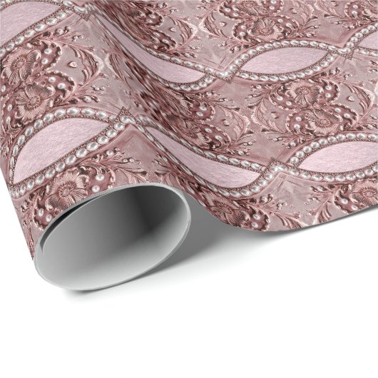Roze Bloem Inpakpapier (Rol Hoek)