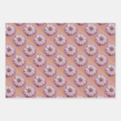 Roze bloem inpakpapier set (Voorkant 2)