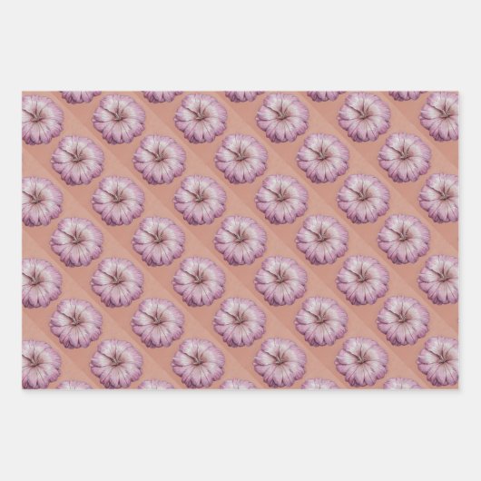 Roze bloem inpakpapier set (Voorkant 2)