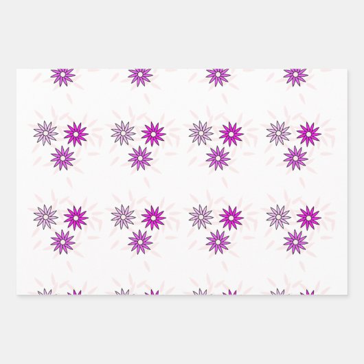 Roze bloem inpakpapier vel (Voorkant)