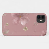 Roze bloem iphone 11 hoesje (Achterkant (horizontaal))