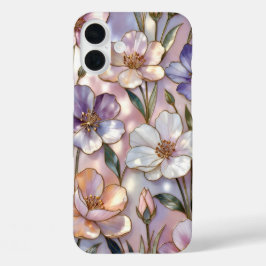 Roze Bloem iPhone Hoesje Gebrandschilderd Elegant