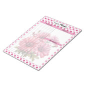Roze Bloem Jaarplanner Notitieblok (Schuin)