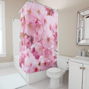 Roze bloem Japanse Cherry Blossom Hanami Floral Douchegordijn