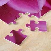 Roze bloem Jigzaag Puzzle Legpuzzel (Zijkant)