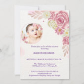 Roze bloem kaart (Voorkant)