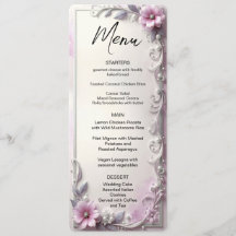 Roze bloem kader menu