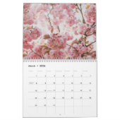 Roze bloem kalender (Mar 2026)