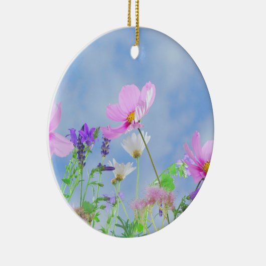  roze bloem keramisch ornament (Rechts)