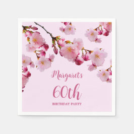 Roze Bloem Kersenbloesem Sakura Bloemen Verjaardag Servet