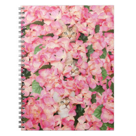Roze bloem Keukencollage-laptop Notitieboek