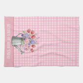 Roze Bloem Keukenhanddoek Herbruikbaar, Duurzaam (Horizontaal)
