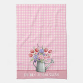 Roze Bloem Keukenhanddoek Herbruikbaar, Duurzaam (Verticaal)