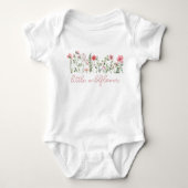 Roze bloem Kleine babybabyboomer Romper (Voorkant)