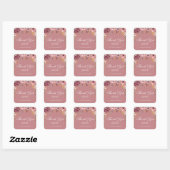 Roze Bloem Kleine Zakelijke Dank U Stickers (Vel)