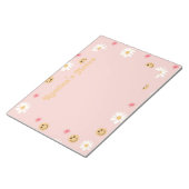 Roze bloem Kleurrijke retro patroon gepersonalisee Notitieblok (Schuin)