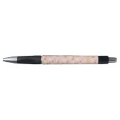 Roze bloem Kleurrijke retro patroon gepersonalisee Pen (Voorkant)