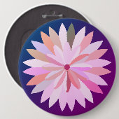 Roze bloem knop Fles Opener Ronde Button 6,0 Cm (Voorkant /achterkant)